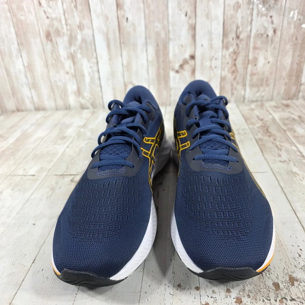 ASICS Gel Excite 9 Mens Running Shoes Navy Blue Gold 1011B338 Size 12